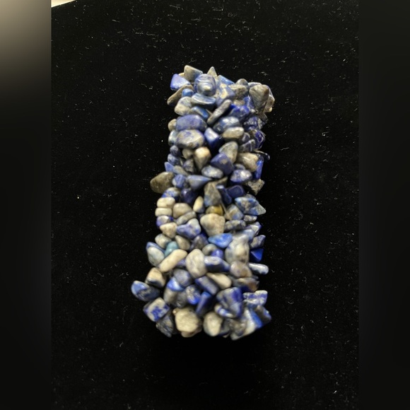 SODALITE/BLUE LAPIS GEM CHIP BRACELET - Picture 3 of 4